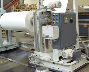The roll stand can be outfitted with automatic tension control and low roll diameter detection to minimize Operator adjustment while the roll is unwinding.